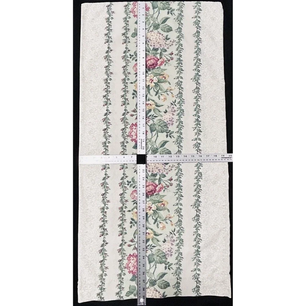 Vintage King Pillowcase Set Dan River Floral Percale Pinks Roses Vines READ